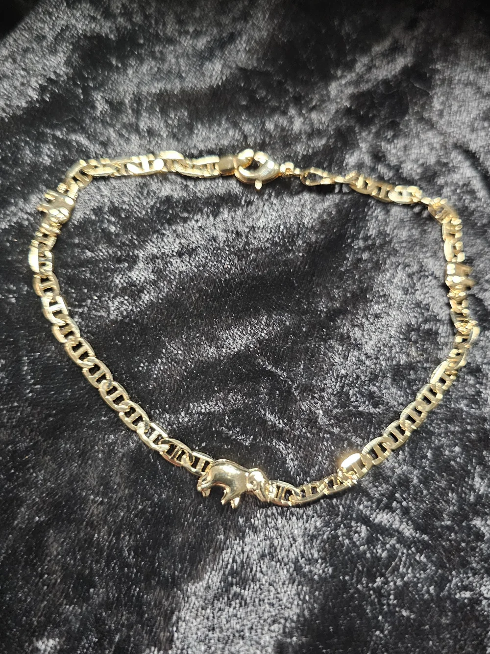 Gold-Tone Elephant Link Anklet - Women Jewelry